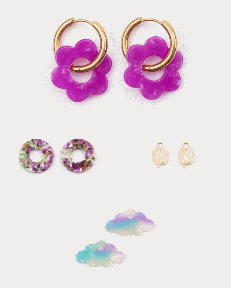 PACK 1 paire + 3 charms au choix