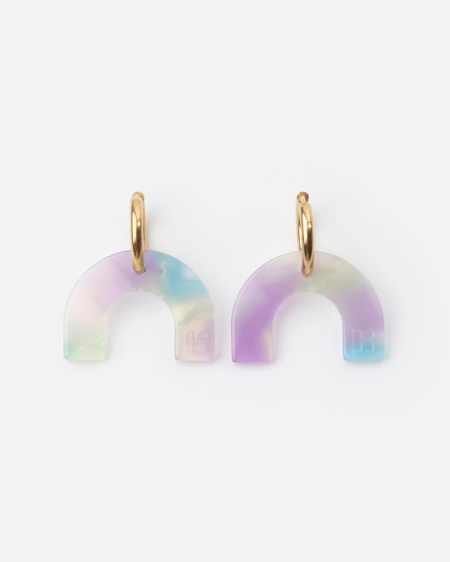 Boucles d'oreilles ARC EN CIEL - Sirène -