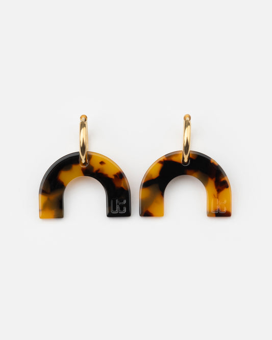Boucles d'oreilles ARC EN CIEL - Écaille -