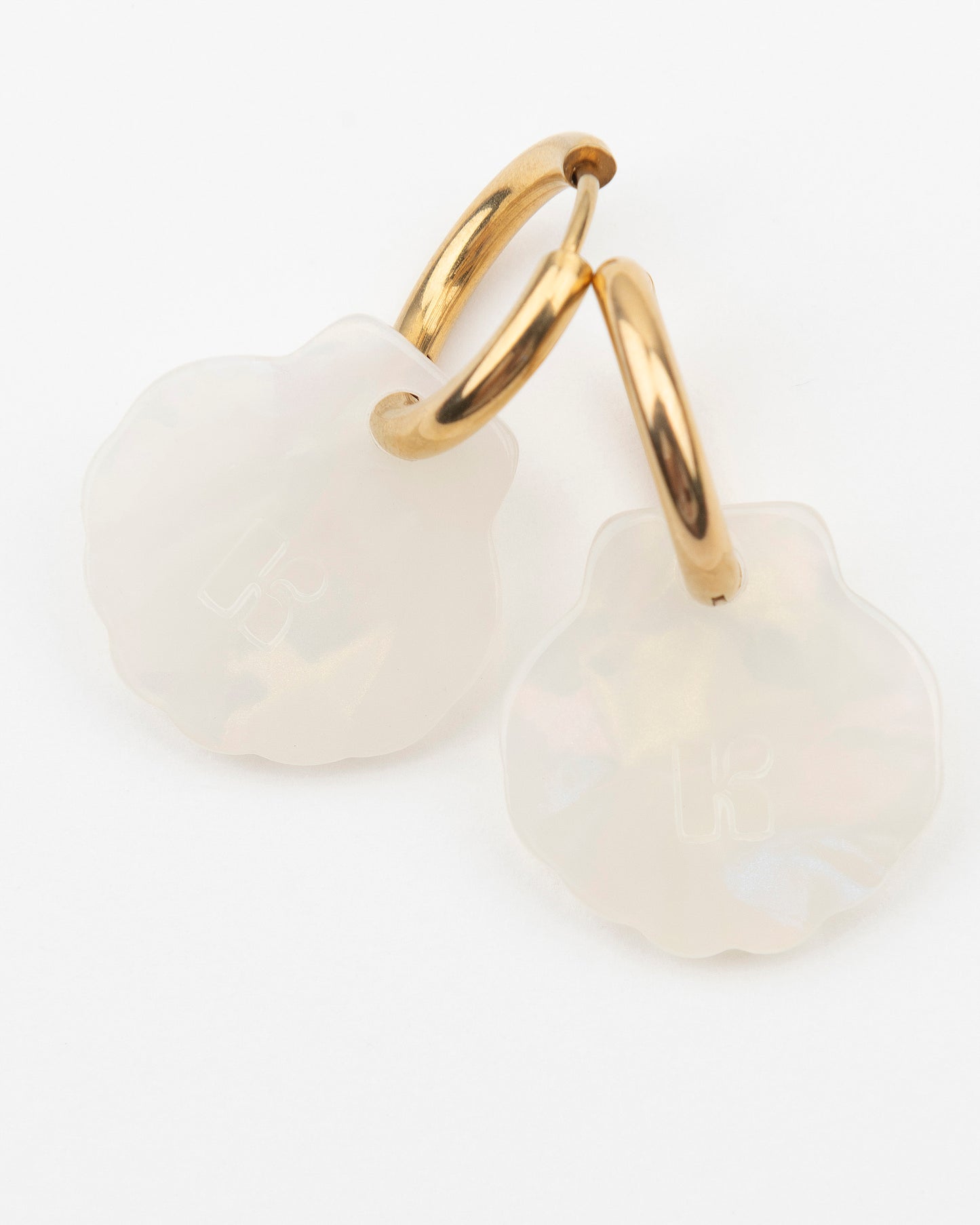 Boucles d'oreilles BABY MERMAID - Irisé Blanc -