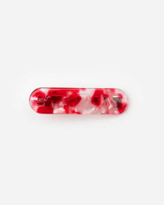 Barrette ARRONDIE - Rouge -