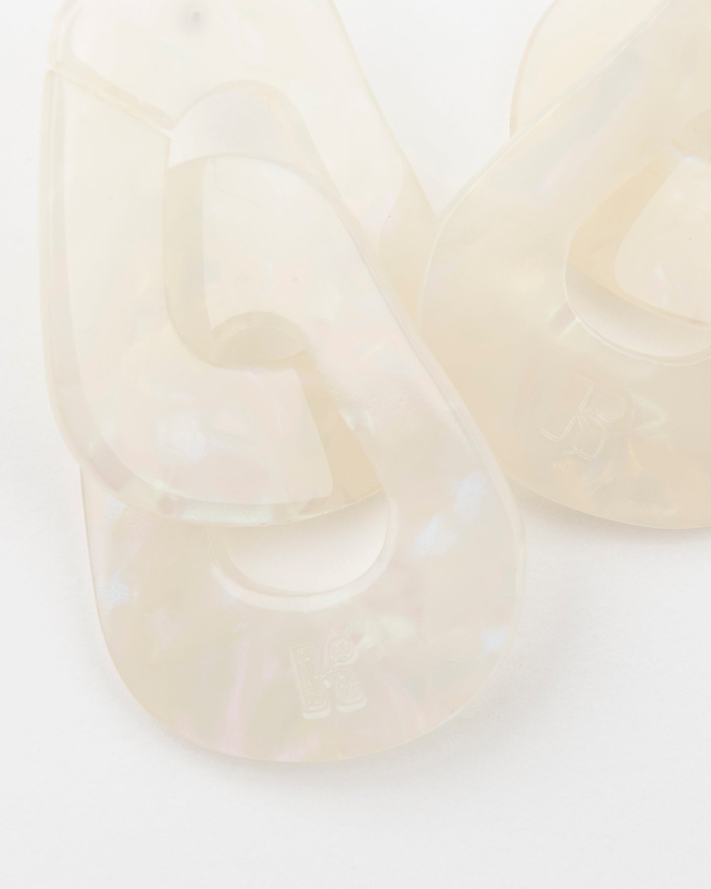 Boucles d'oreilles MAILLON - Irisé Blanc -