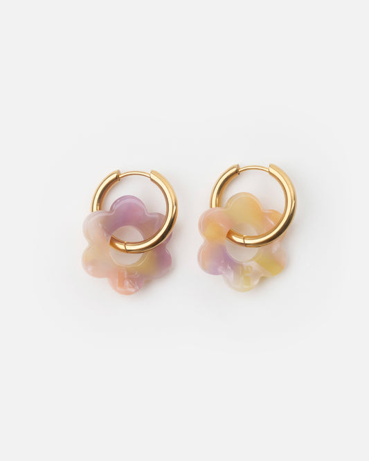 Boucles d'oreilles BABY FLEURETTE - Rose Orangé -