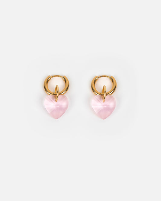 Boucles d'oreilles HEART ATTACK - ROSE -