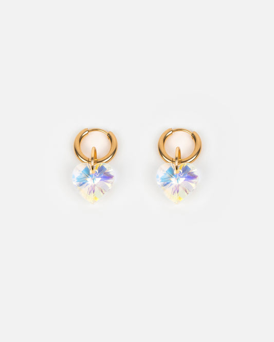 Boucles d'oreilles HEART ATTACK - IRISÉ -
