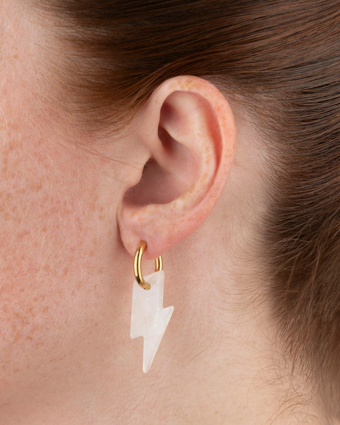 Boucles d'oreilles ÉCLAIR - Irisé Blanc -