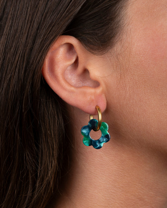 Boucles d'oreilles BABY FLEURETTE - Vertes -