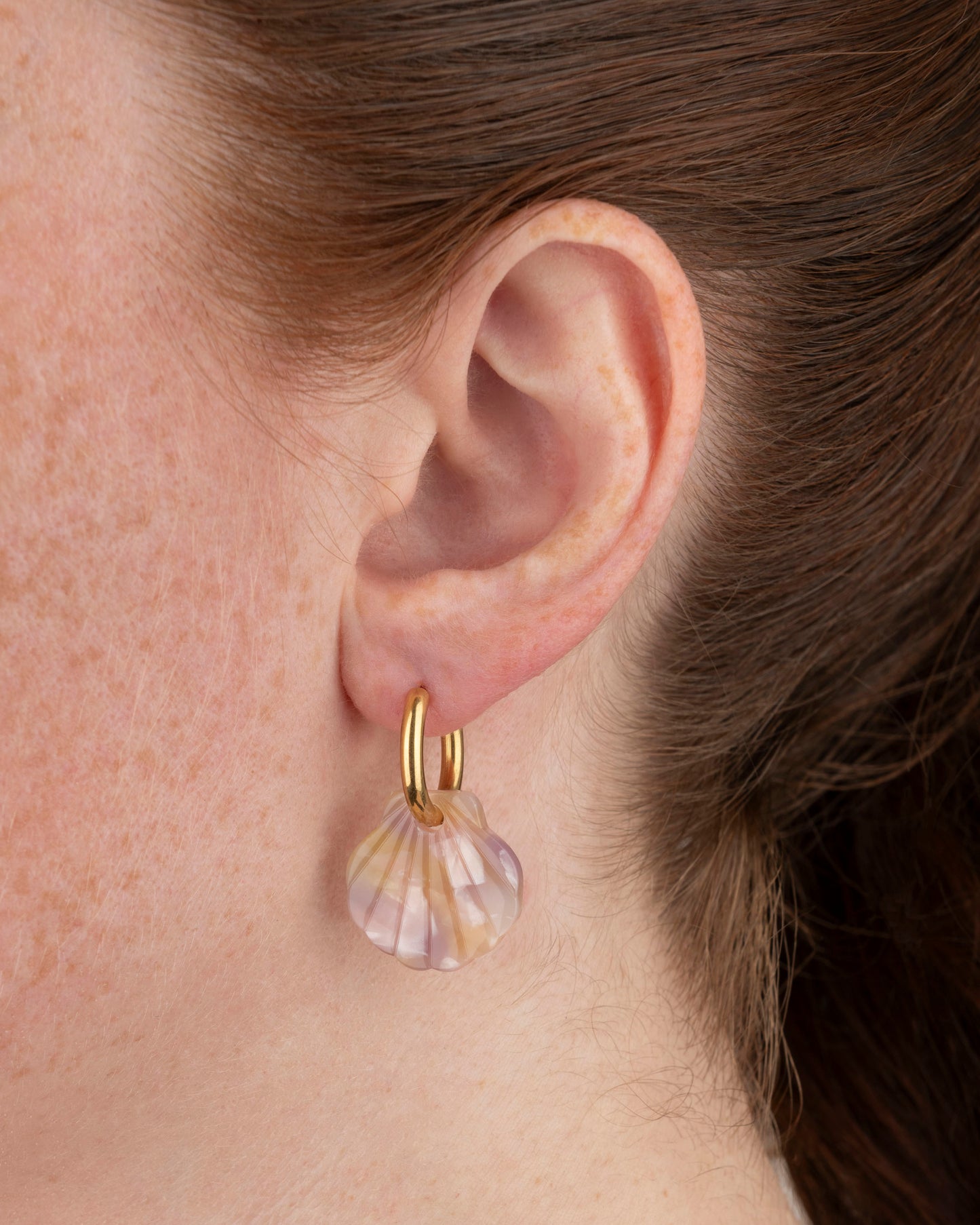 Boucles d'oreilles BABY MERMAID - Rose Orangé -